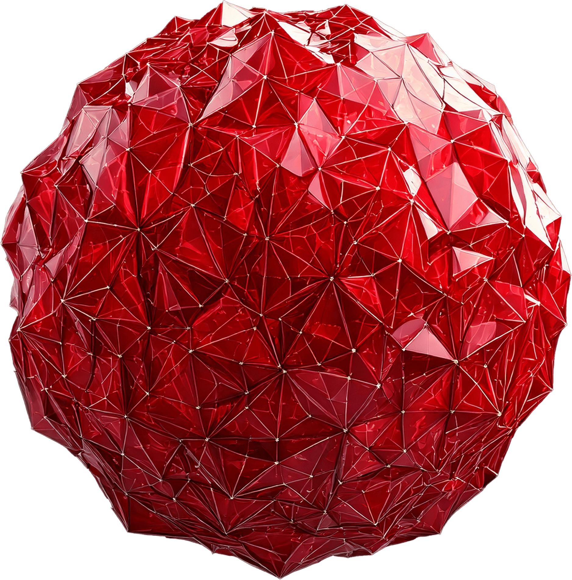 Red Geometric Ball